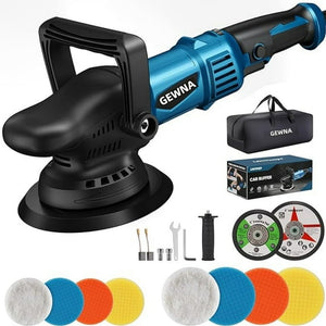 Gewna Dual Action Car Detailing Polisher, 980W 5/6 inch Random Orbital with 6 Variable Speed Buffer Polisher,2800-5800 Rpm