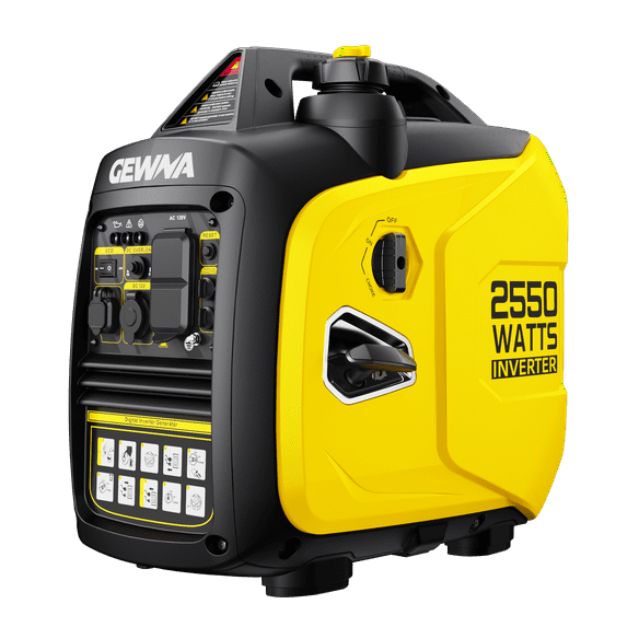 Gewna 2550W Gas Inverter Generator,Portable & Quiet,Low Oil for Home Use, Camping, Outdoor,Yellow