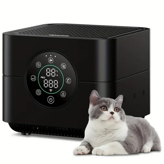 Gewna HEPA Mini Portable Air Purifier for Room Covers 600 Ftº† Black