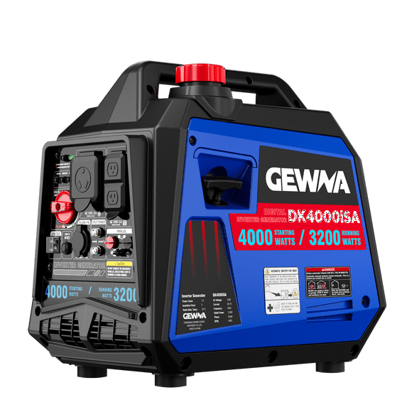 Gewna Portable 4000W Gas Powered Inverter Generator with 3.6L Large Fuel Tank ,Super Quiet, Eco-Mode,EPA Compliant for RV,Outdoor Camping, Home, Dining Truck